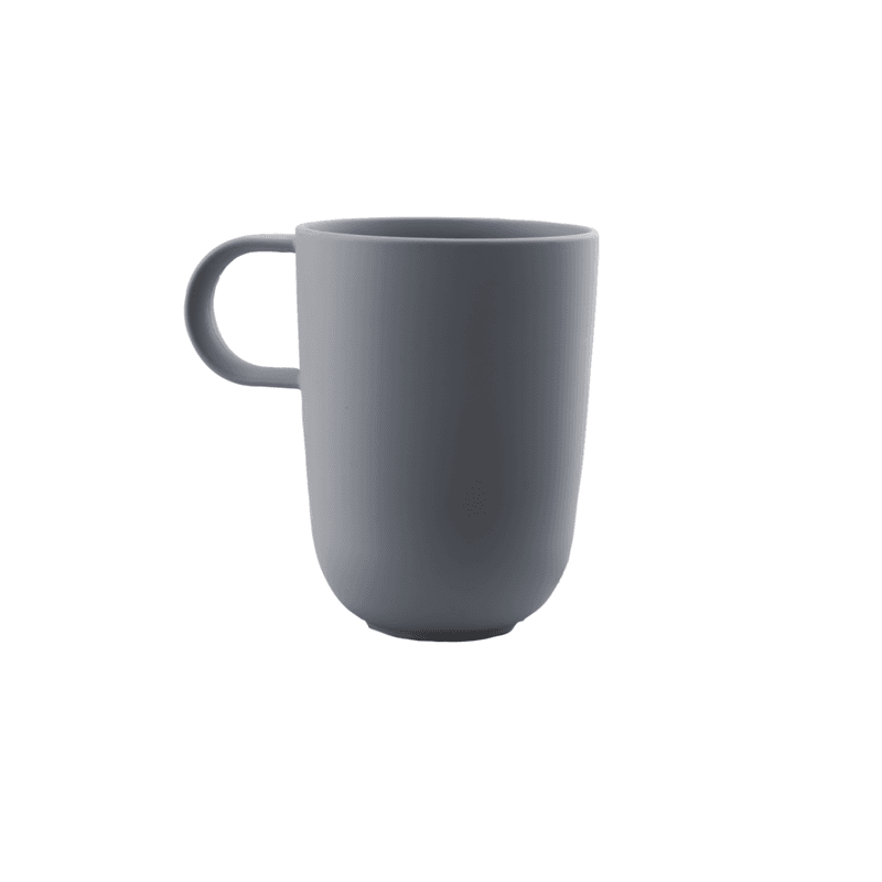 Point Virgule PLA bio plastic mok met oor - donkergrijze beker 450ml Point Virgule PLA bio plastic mok met oor - donkergrijze beker 450ml