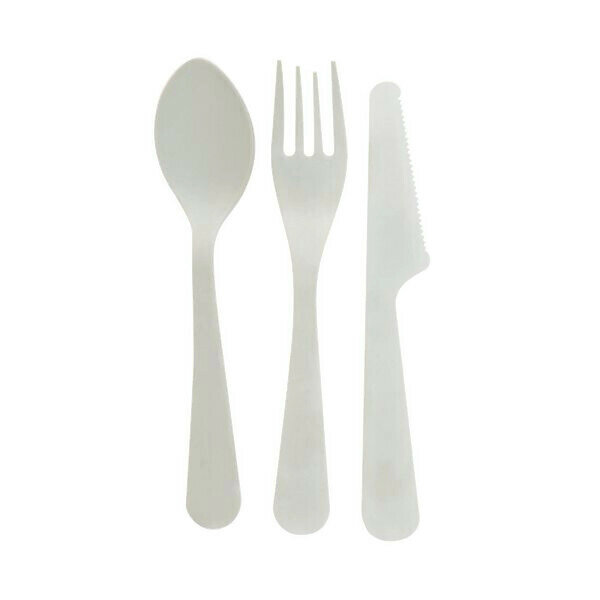Point Virgule PLA bio plastic, 3-delige bestek set Lichtgroen Point Virgule PLA bio plastic, 3-delige bestek set Lichtgroen