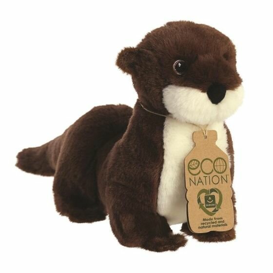 Eco Nation knuffeldier, Rivierotter gemaakt van gerecycled materiaal
