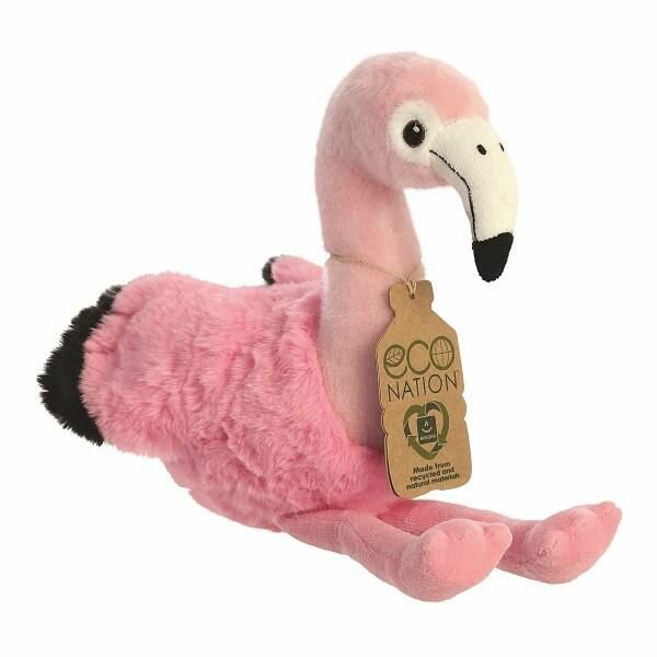 Eco Nation Flamingo knuffel gemaakt van gerecycled materiaal
