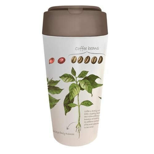 BioLoco plant deluxe cup, PLA koffie to go beker - Coffee Beans BioLoco plant deluxe cup, PLA koffie to go beker - Coffee Beans
