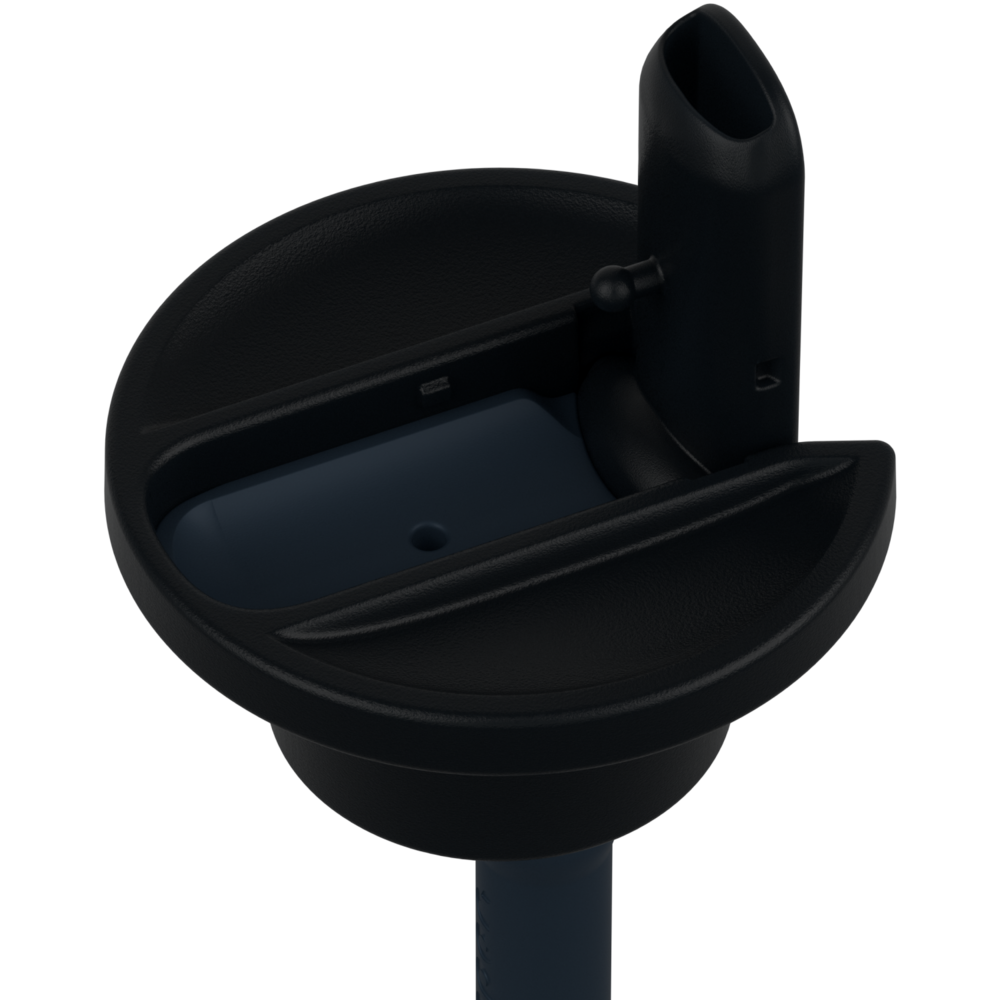 De Dopper Flip Straw Black - Losse dop met drinktuit en rietje