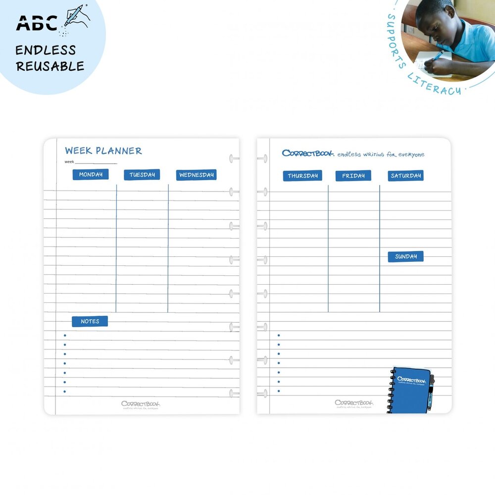 Correctbook A5 weekplanner, set 5 bladen