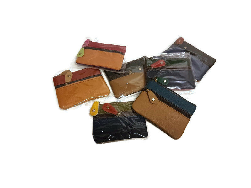 FairTrade portemonneetje van restleer in diverse kleuren