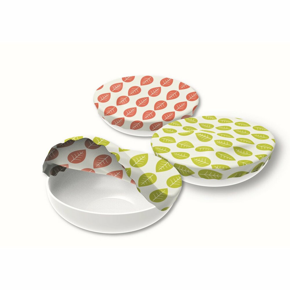 Nuts Innovations set van 3 katoenen afdekhoezen voor kommen - Bowl covers