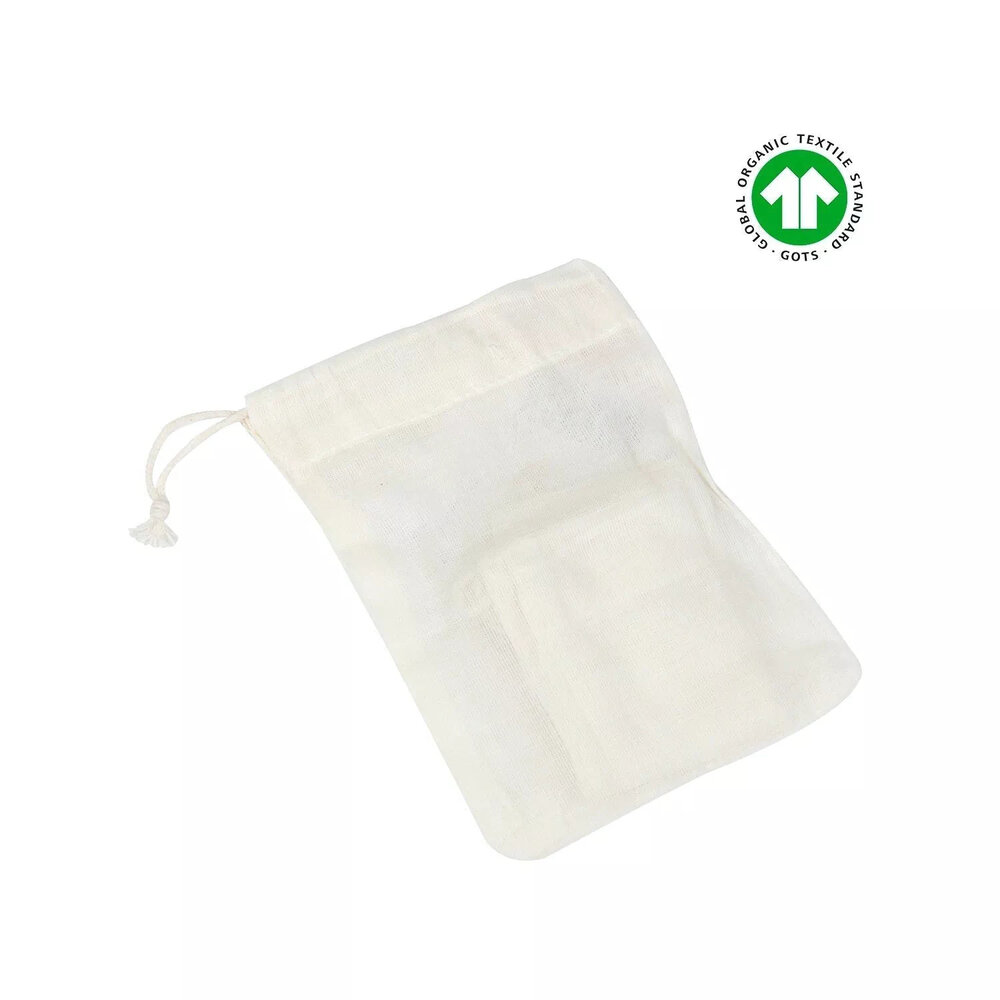 AhTable herbruikbare biologisch katoenen Thee zakjes - 3 stuks 9x12cm AhTable herbruikbare biologisch katoenen Thee zakjes - 3 stuks 9x12cm