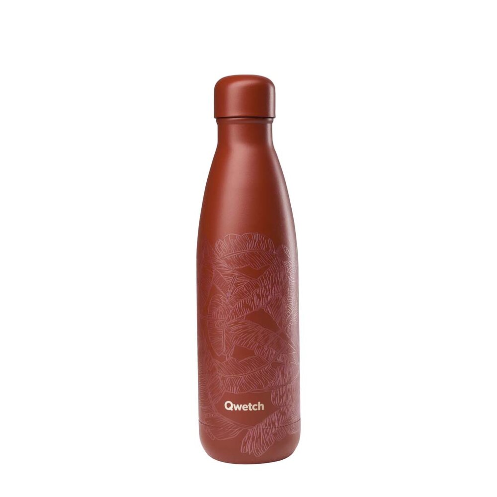 Qwetch Insulated Stainless steel Original Bottle 500ml - Evergreen Leaves