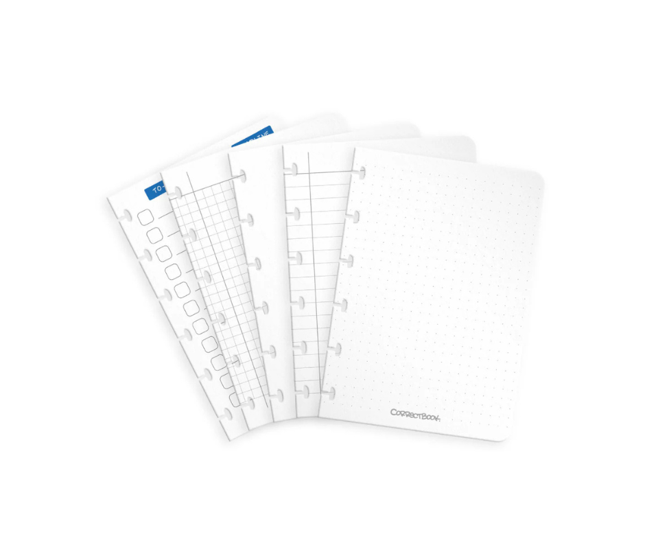Correctbook A6 Individual Pages, Mix set 5 bladen