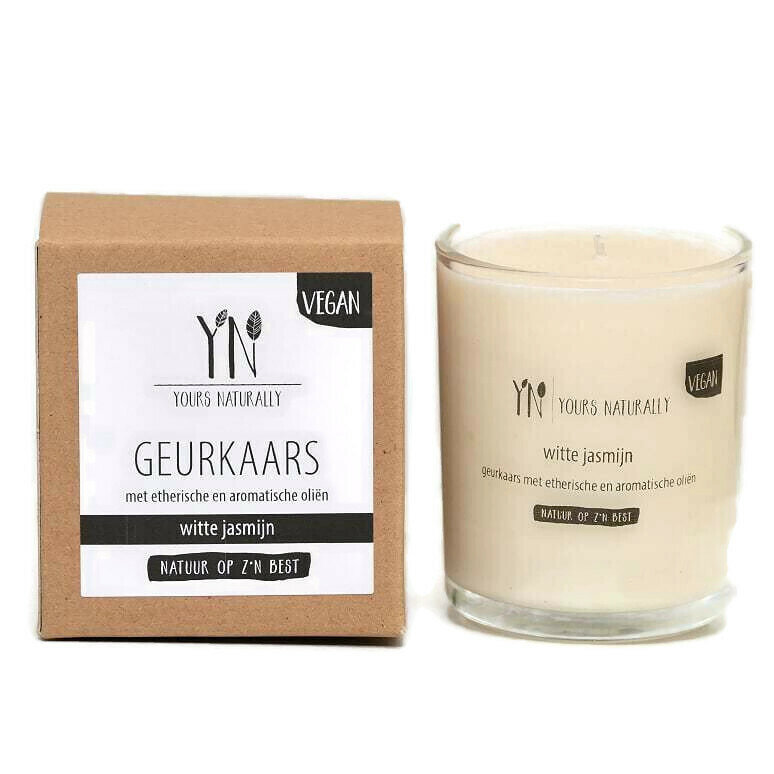 Yours Naturally geurkaarsje 90ml - Witte Jasmijn