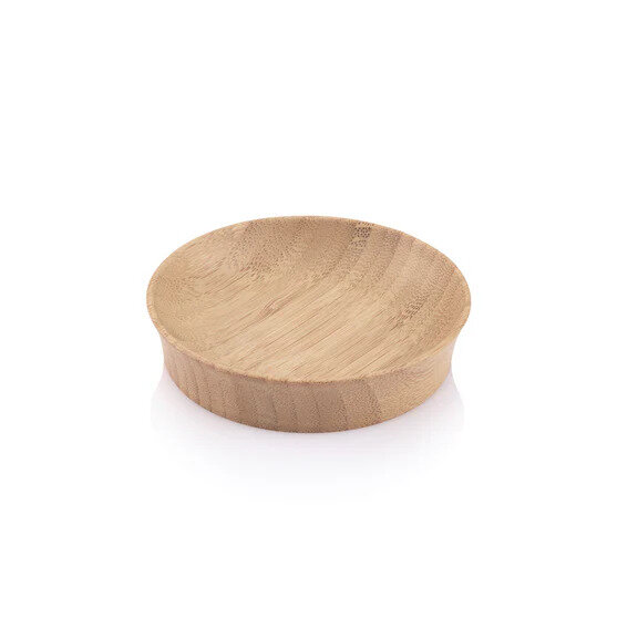 Bambu Condiment Cup Large 9cm. Bamboe houten sausbakje.