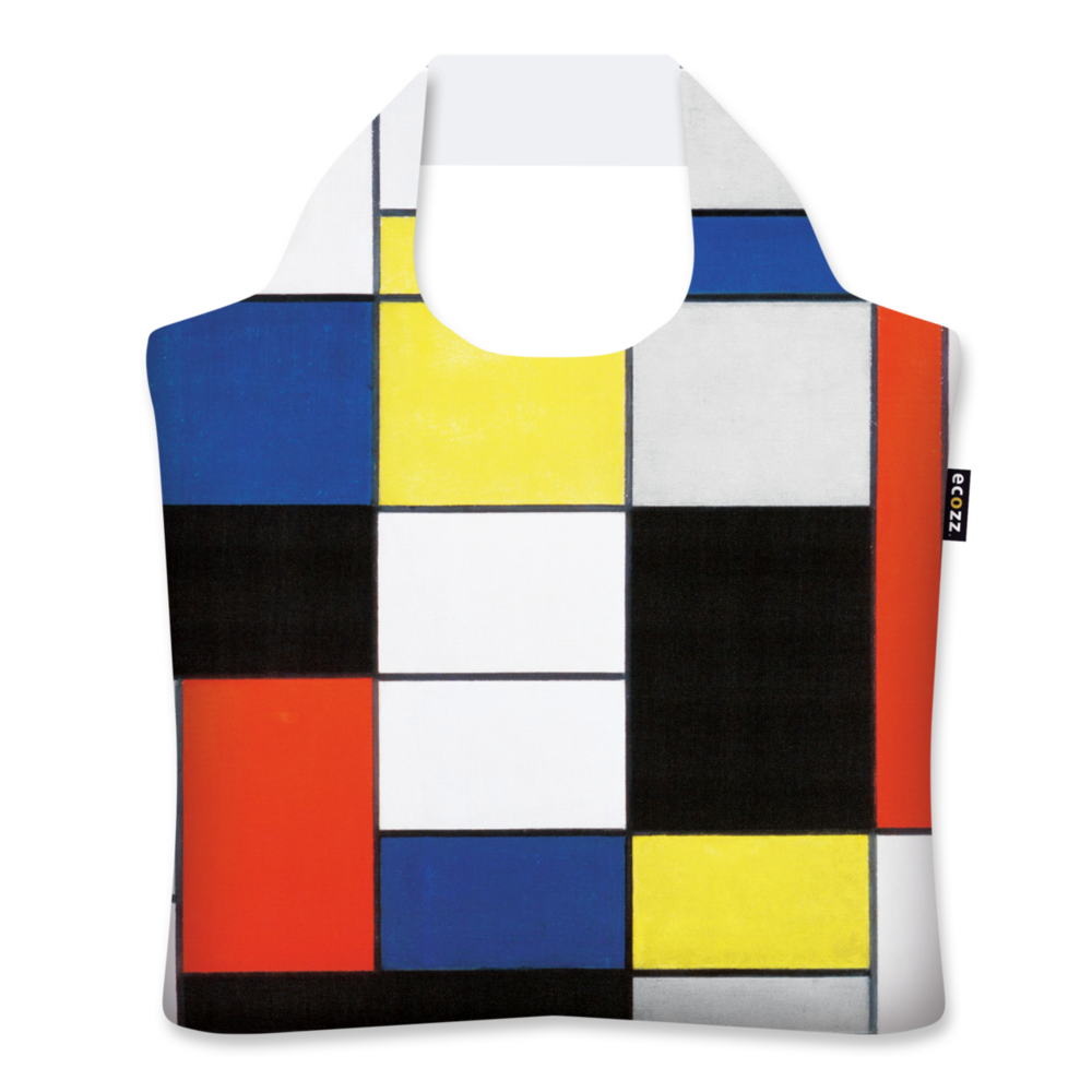 Ecozz Ecoshopper van gerecycled plastic Gold Collection - Mondriaan Composition A.