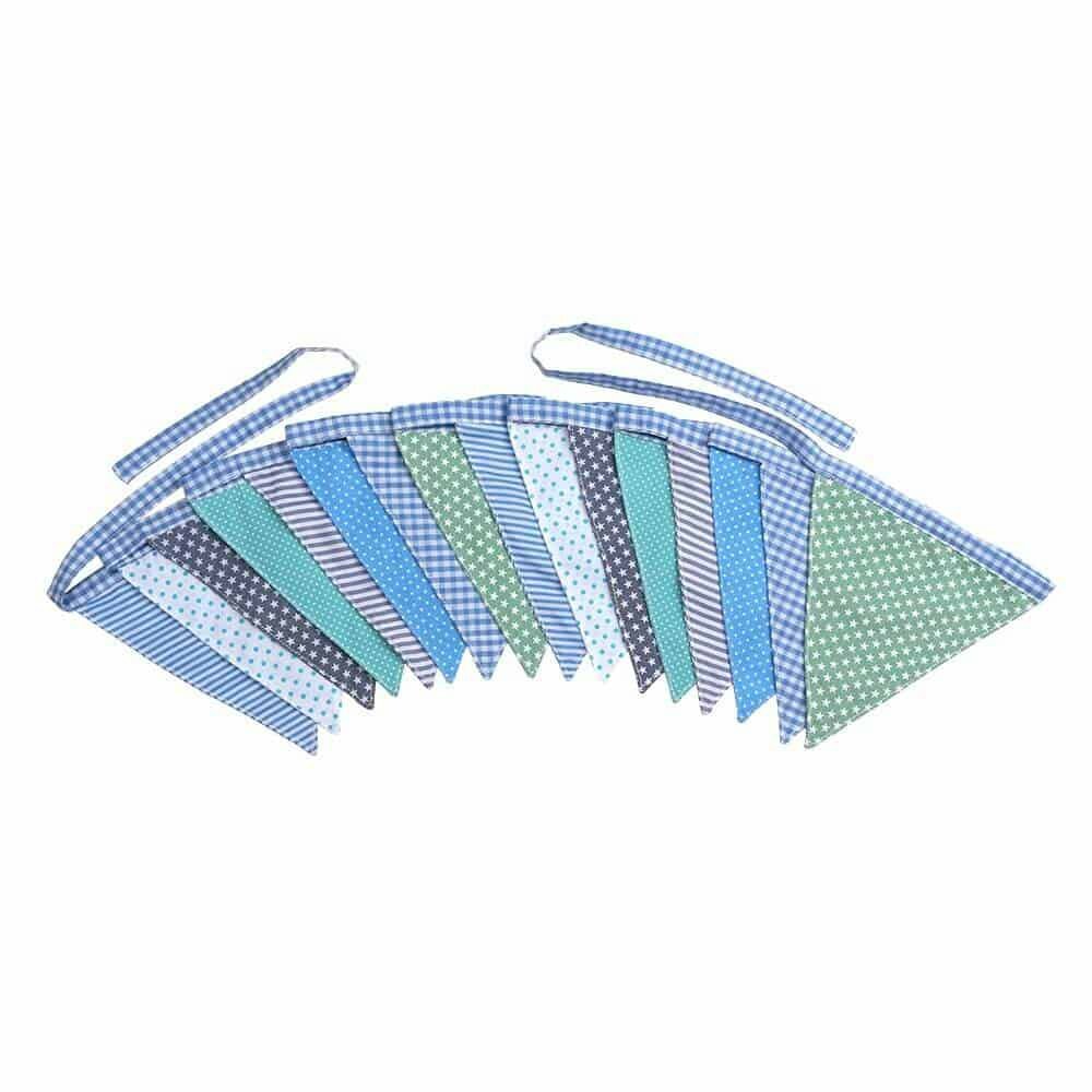 Sindibaba vlaggenlijn blauw - slinger van katoen 