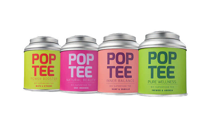 POP TEE biologische thee in blik, SALE! keuze uit diverse melanges