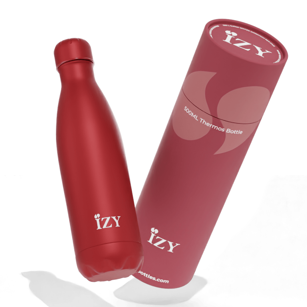 IZY Bottles RVS dubbelwandige fles - Thermosfles Red 500ml