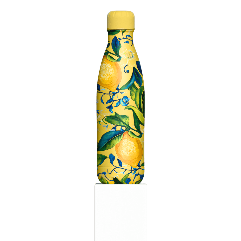 IZY Bottles Giallo Limone - Dubbelwandige RVS drinkfles 500ml 