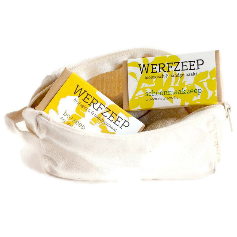 Werfzeep biologisch reistasje + 2 zeepjes - SALE