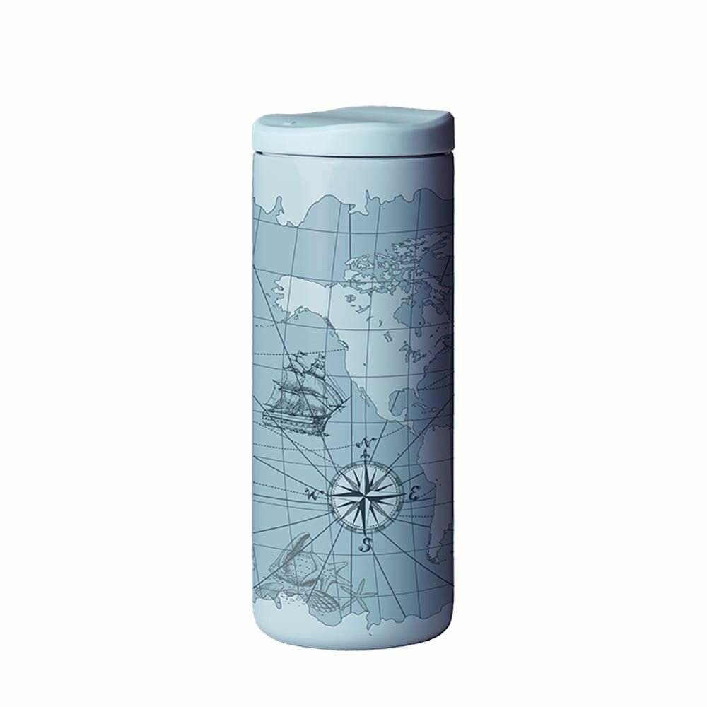 Chic Mic SlideCup NEO Antique Map - Thermosbeker met slide deksel 
