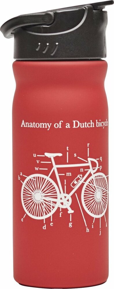ReTulp RVS drinkfles 400ml met drinktuit - Dutchies Red Bicycle