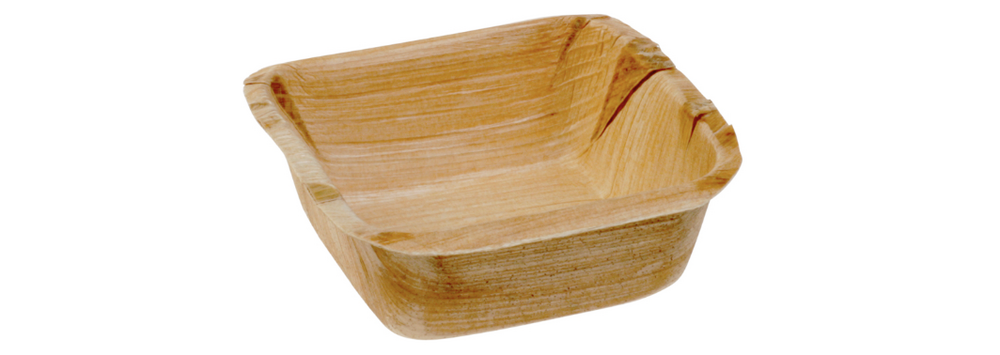 Palmblad dipschaaltje 7x7cm, sausbakje pak 25 stuks