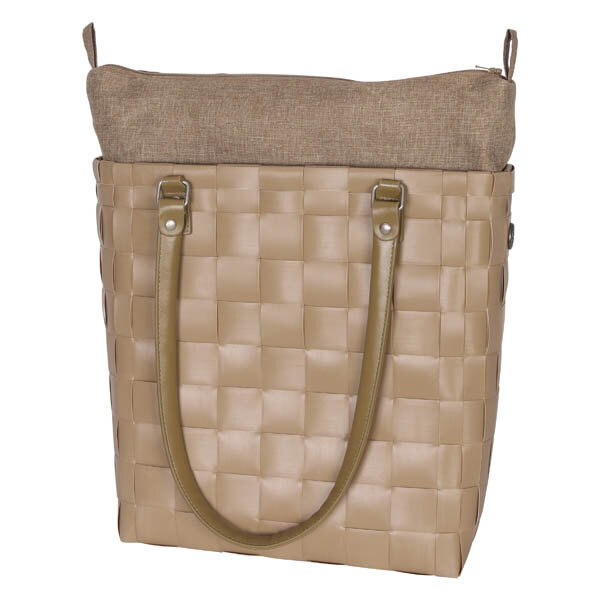 Handed By Shopper Soho van gerecycled plastic SoHo - Khaki met rits