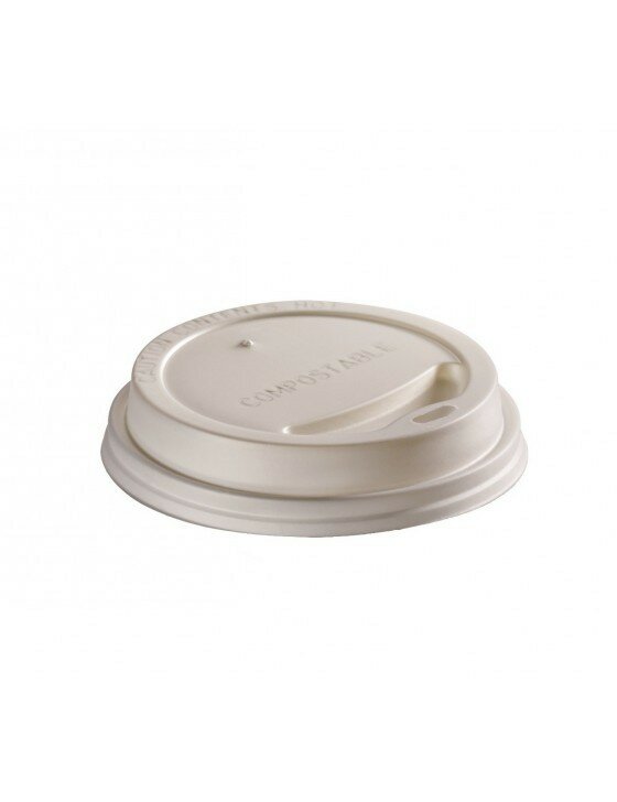 CPLA deksel voor koffiebeker Ø80mm, pak van 50 stuks