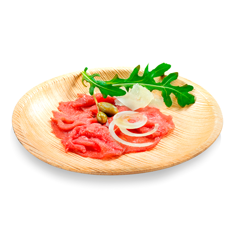 Palmblad bordje rond 17cm, pak met 25 stuks - Plasticvrij