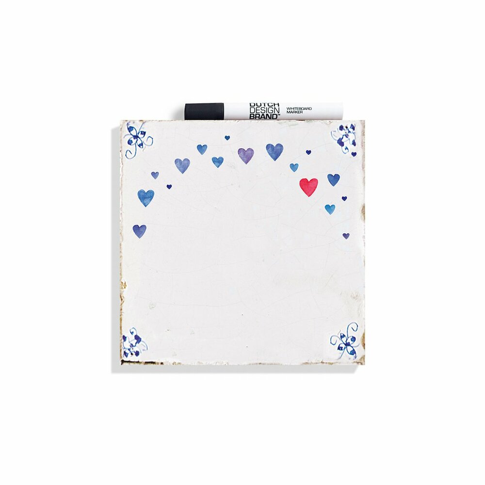 DDB Wisdom Tile Love - uitwisbaar tegeltje met hartjes