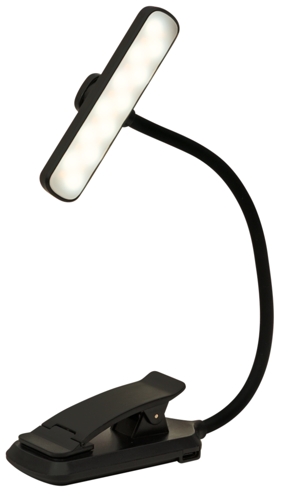 Moses Libri Panorama leeslampje met klem, LED lamp oplaadbaar