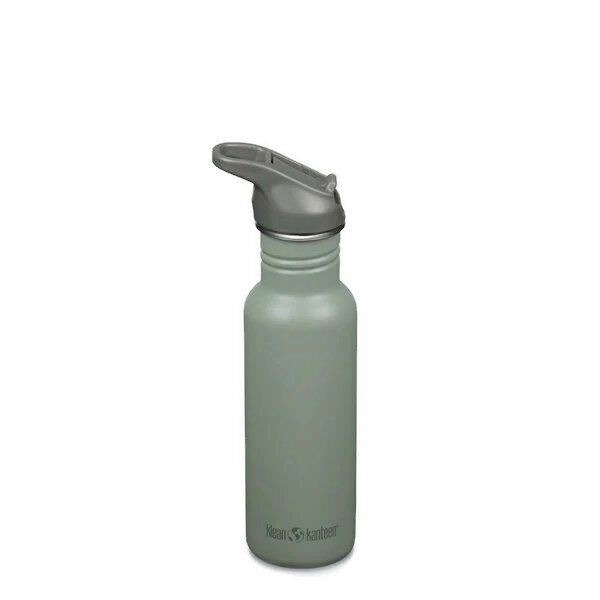 Klean Kanteen Classic Flip Seal Sport Cap 532ml Sea Spray, RVS drinkfles met rietje
