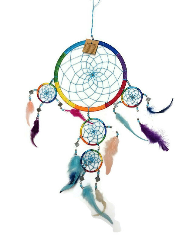 Fairtrade dromenvanger Rainbow - Dreamcatcher