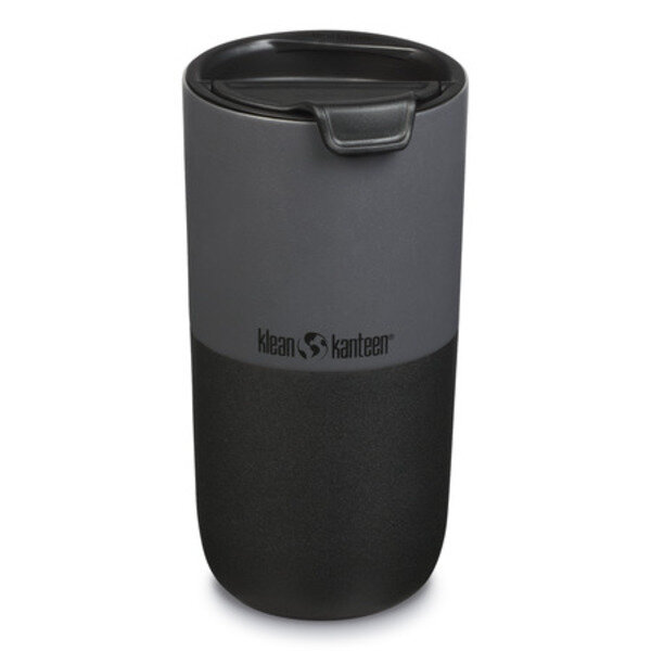 Klean Kanteen Rise Tumbler 473ml Asphalt met Flip Lid, grote RVS thermosbeker 