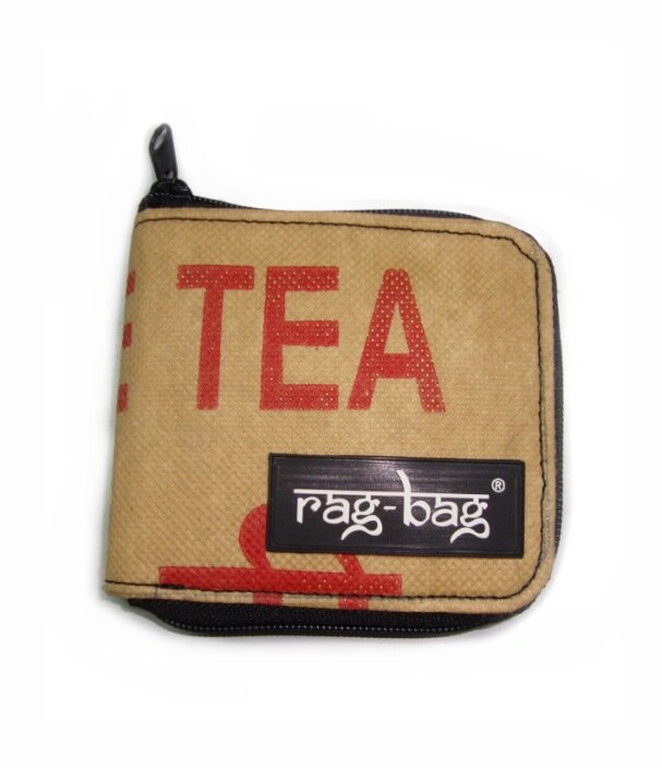 RagBag Tamil Nadu Wallet, portemonnee van gerecyclede Theezakken