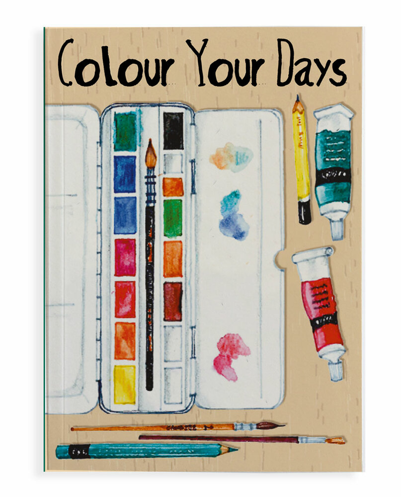 FairForward A5 schrift of tekenboekje van Olifantsgras papier, Colour Your Days 