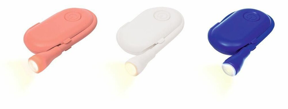 Moses mini LED leeslampje oplaadbaar - wit, blauw of oranje