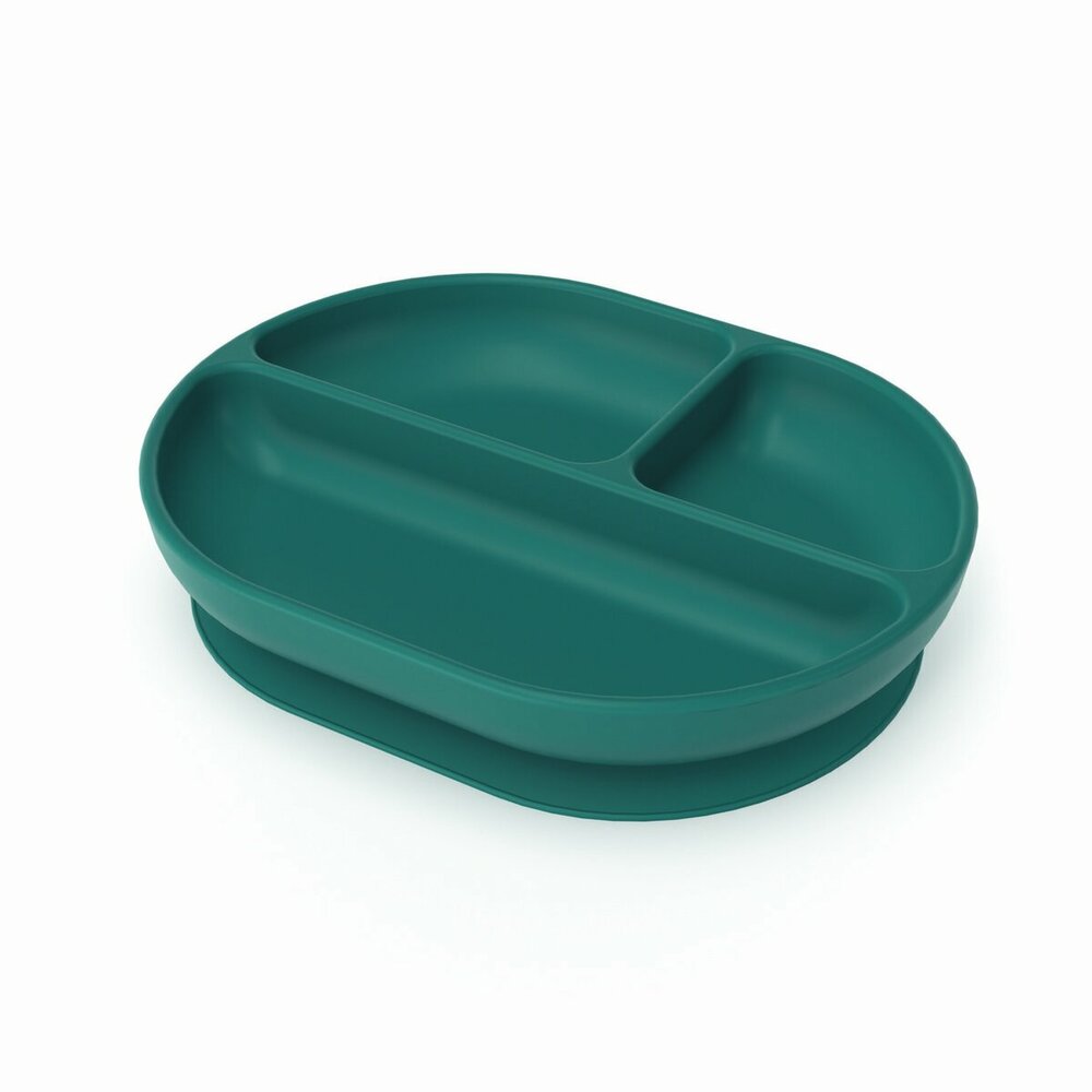 Ekobo Devided Suction Plate Blue Abyss - Siliconen vakken bord