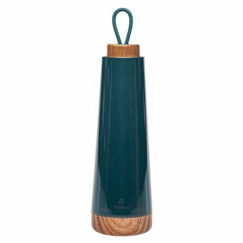 BioLoco Loop dubbelwandige RVS fles - Petrol