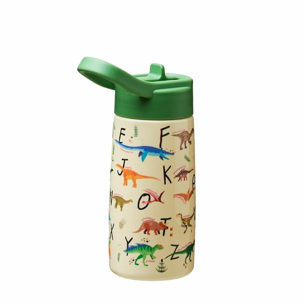 BioLoco plant Tiny Traveller Bottle Dinosaurs, PLA drinkbeker met rietje 