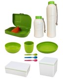 Ajaa servies drinkflessen en lunchboxen van PLA bioplastic koop je bij GreenPicnic