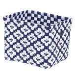 Handed By Regtangular Basket Navy White, Medium Handed By Regtangular Basket Navy White, Medium