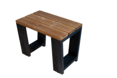 EcoFurn bankje, Jussi Bench in zwart/bruin geolied dennenhout 60cm EcoFurn bankje, Jussi Bench in zwart/bruin geolied dennenhout 60cm
