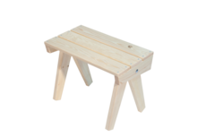 EcoFurn Granny Table natural, tafeltje of voetenbankje van dennenhout EcoFurn Granny Table natural, tafeltje of voetenbankje van dennenhout