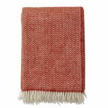 Klippan deken van Eco Lamswol Chevron Ruby Red Klippan deken van Eco Lamswol Chevron Ruby Red