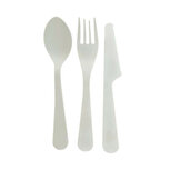 Point Virgule PLA bio plastic, 3-delige bestek set Lichtgroen Point Virgule PLA bio plastic, 3-delige bestek set Lichtgroen