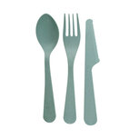 Point Virgule PLA bio plastic, 3-delige bestek set Saliegroen Point Virgule PLA bio plastic, 3-delige bestek set Saliegroen