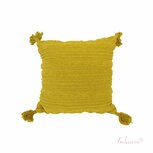 Imbarro Cushion Marbella Ocre, sierkussen met kwastjes Imbarro Cushion Marbella Ocre, sierkussen met kwastjes