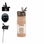 Retulp RVS drinkfles 400ml taupe Canal Houses, met handige drinktuit. Retulp RVS drinkfles 400ml taupe Canal Houses, met handige drinktuit.