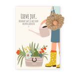 Blossombs bloembommetjes kaart met hanger. Bedankje voor de juf Blossombs bloembommetjes kaart met hanger. Bedankje voor de juf