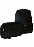 Ecozz Foldable Voyager Backpack black , opvouwbare rugtas van rPET Ecozz Foldable Voyager Backpack black , opvouwbare rugtas van rPET