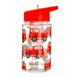 Sass & Belle waterfles Fire Engine 400ml, drinkfles met rietje BPA vrij Sass & Belle waterfles Fire Engine 400ml, drinkfles met rietje BPA vrij