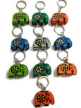 Fairtrade houten olifant sleutelhanger - Plat model in diverse kleuren Fairtrade houten olifant sleutelhanger - Plat model in diverse kleuren